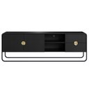 Ver imagem 6 de Rack Bancada Tv 70 Pol 180cm 2 Portas Mario Nero/preto A10 - Mpozenato