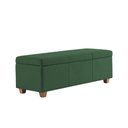 Ver imagem 1 de Recamier Bau Dubai 1,20m Veludo Verde - Inova Decorações
