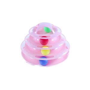 Brinquedo Interativo Gatos Corre-corre 3andares C/ Bolinha Rosa 4 Andares