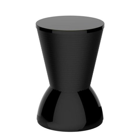 Banqueta Baixa sem Encosto Polipropileno para Área Externa Preto Nick