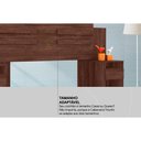 Ver imagem 2 de Cabeceira Cama Box Madeirado Casal Triunfo C/ 2 Mesas e 2 Gavetas Cafe Touch - Demóbile