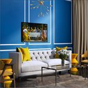 Ver imagem 2 de Quadro Decorativo Canvas Filete Santa Ceia Apóstolos Jesus Cristo Gg 05