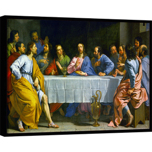 Quadro Decorativo Canvas Filete Santa Ceia Apóstolos Jesus Cristo Gg 05