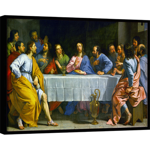 Quadro Decorativo Canvas Filete Santa Ceia Apóstolos Jesus Cristo Gg 05