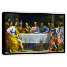Quadro Decorativo Canvas Filete Santa Ceia Apóstolos Jesus Cristo Gg 05 - 5