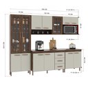 Ver imagem 4 de Cozinha Modulada Completa Fidelitá Lisboa 5 Peças 260cm 13 Portas 3 Gavetas com Tampo