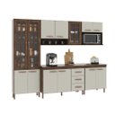 Ver imagem 3 de Cozinha Modulada Completa Fidelitá Lisboa 5 Peças 260cm 13 Portas 3 Gavetas com Tampo