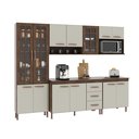 Ver imagem 2 de Cozinha Modulada Completa Fidelitá Lisboa 5 Peças 260cm 13 Portas 3 Gavetas com Tampo