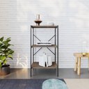 Ver imagem 4 de Estante com 3 Prateleiras 84x45x33cm Tub Tueh843 Nogal Est.preta