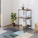 Ver imagem 2 de Estante com 3 Prateleiras 84x45x33cm Tub Tueh843 Nogal Est.preta