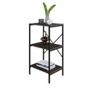 Ver imagem 5 de Estante com 3 Prateleiras 84x45x33cm Tub Tueh843 Nogal Est.preta