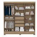 Ver imagem 3 de Guarda Roupa De Casal 6 Portas Nilo c/ Espelho Amendola - Bela Móveis