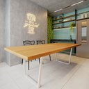 Ver imagem 1 de Mesa Industrial para Área Gourmet Premium Madeira Maciça Lanna com Ferragem 3,00 X 1,00 Branco