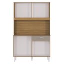 Ver imagem 3 de Cozinha Ambiente Kit Cassia 8 Portas Damasco Off White - Poquema