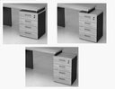Ver imagem 4 de Mesa Escritório em L Web30 1,50x1,50 4 Gavetas Marsala/preto