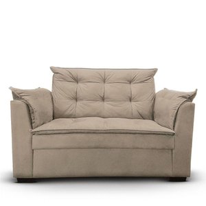 Sofá 2 Lugares para Sala Moderno Confortável Andreia Suede Bege