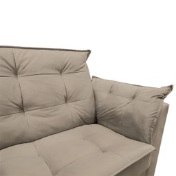 Sofá 2 Lugares para Sala Moderno Confortável Andreia Suede Bege - 5