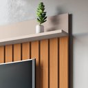 Ver imagem 6 de Painel Tv 55 Pol 160cm Bancada Suspensa Self Off/cinamomo - Hb Móveis