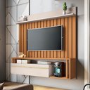 Ver imagem 1 de Painel Tv 55 Pol 160cm Bancada Suspensa Self Off/cinamomo - Hb Móveis
