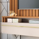 Ver imagem 5 de Painel Tv 55 Pol 160cm Bancada Suspensa Self Off/cinamomo - Hb Móveis