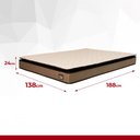 Ver imagem 2 de Colchão Casal Hellen Espuma D45 Pillow Top Dubai 138x188x24cm Caqui