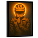 Ver imagem 4 de Quadro Decorativo Piloto Número 1 Neon Laranja