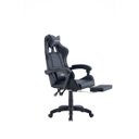 Ver imagem 1 de Cadeira Gamer Reclinável Giratória Preto Players Almofada Pc Youtuber Pés Rodizio Poliuretano