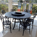 Ver imagem 2 de Kit Móveis Piscina Jogo de Mesa 6 Cadeiras e 2 Espreguiçadeiras de Alumínio