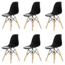 Ver imagem 1 de Kit 6 Cadeiras Charles Eames Eiffel Dsw - Preta - Kza Bela Preta