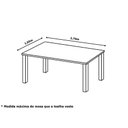 Ver imagem 3 de Toalha de Mesa 10 Cadeiras 3,00 X 1,35 Jacquard Luxo Cozinha Sala de Jantar Festas Comemorações:verm