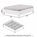 Ver imagem 5 de Guarda-roupa Casal Modulado 4 Portas com Cama Hercules 4 Portas 4 Gavetas com Espelho