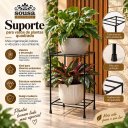 Ver imagem 3 de Suporte de Vaso Planta Quadrado 2 Andares Ferro Reforçado