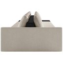 Ver imagem 2 de Sofá Ilha Modular para Sala 392cm com Puff Dublin K01 Bouclê Creme e Sintético Preto - Lyam Decor