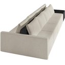 Ver imagem 4 de Sofá Ilha Modular para Sala 392cm com Puff Dublin K01 Bouclê Creme e Sintético Preto - Lyam Decor