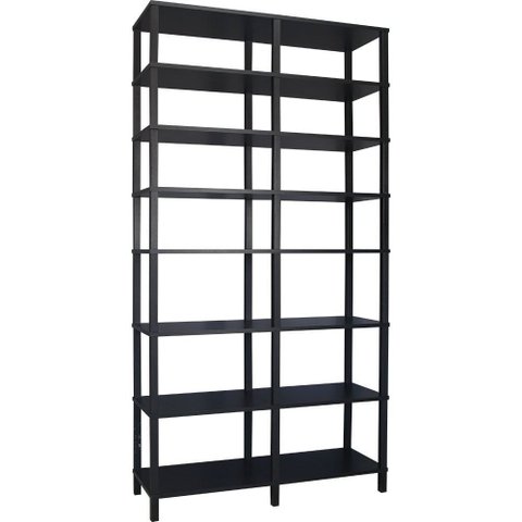 Estante Preta 8 Prateleiras Pretas Evolukit 116lx221a