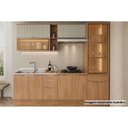 Ver mais imagens de Cristaleira Cozinha Alma 3PTAS 1GAV c/Vidro 60cm Cedro Carraro