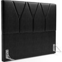 Ver imagem 1 de Cabeceira Cama Box Casal King 195 cm Aurora W01 Couríssimo Preto Brilho - Lyam Decor