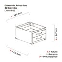 Ver imagem 4 de Gaveteiro Aéreo para Escritório 2 Gavetas