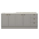 Ver imagem 1 de Balcao Tampo 120 Cm Balcao Cooktop 80 Cm Americana Cinza Calcare Henn