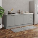 Ver imagem 2 de Balcao Tampo 120 Cm Balcao Cooktop 80 Cm Americana Cinza Calcare Henn