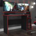 Ver imagem 1 de Mesa Gamer Evolution com 3 Nichos - Preto/Vermelho