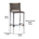 Ver imagem 3 de Banqueta Alta para Jardim em Alumínio Argila/Prata Madri