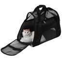 Ver imagem 2 de Mochila Pet Bolsa Transporte Cachorro Gato Canguru Caes Dobravel Mala Viagem Aviao Carro Preta