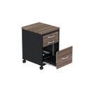 Ver imagem 3 de Gaveteiro Volante 3 Gavetas GVPS03P25TUB com Chave e Rodizio Preto/Walnut