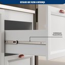 Ver imagem 4 de Cozinha Modulada Olivia 6 Peças com Paneleiro Cristaleira e Aéreo com Vidro Reflex Poliman Móveis