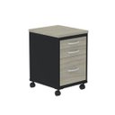 Ver imagem 2 de Gaveteiro Volante 3 Gavetas GVPS03P25TUB com Chave e Rodizio