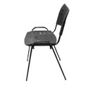 Ver imagem 3 de Conjunto 8 Cadeiras Empilháveis Iso Reforçada para Recepção Cor Preta - Combo Stock