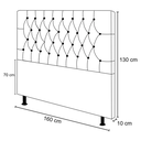 Ver imagem 3 de Cabeceira Diamante Para Cama Box Queen 160 cm Linho Cinza - D’Rossi