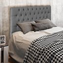 Ver imagem 2 de Cabeceira Diamante Para Cama Box Queen 160 cm Linho Cinza - D’Rossi