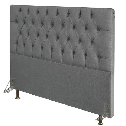 Cabeceira Diamante Para Cama Box Queen 160 cm Linho Cinza - D’Rossi
